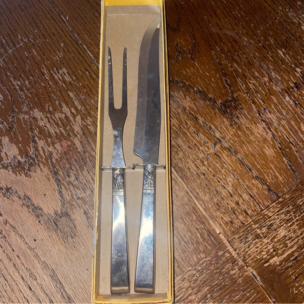 Oneida Brookwood Stainless Carving Set Vintage Carving Set Pre Owned In Origina